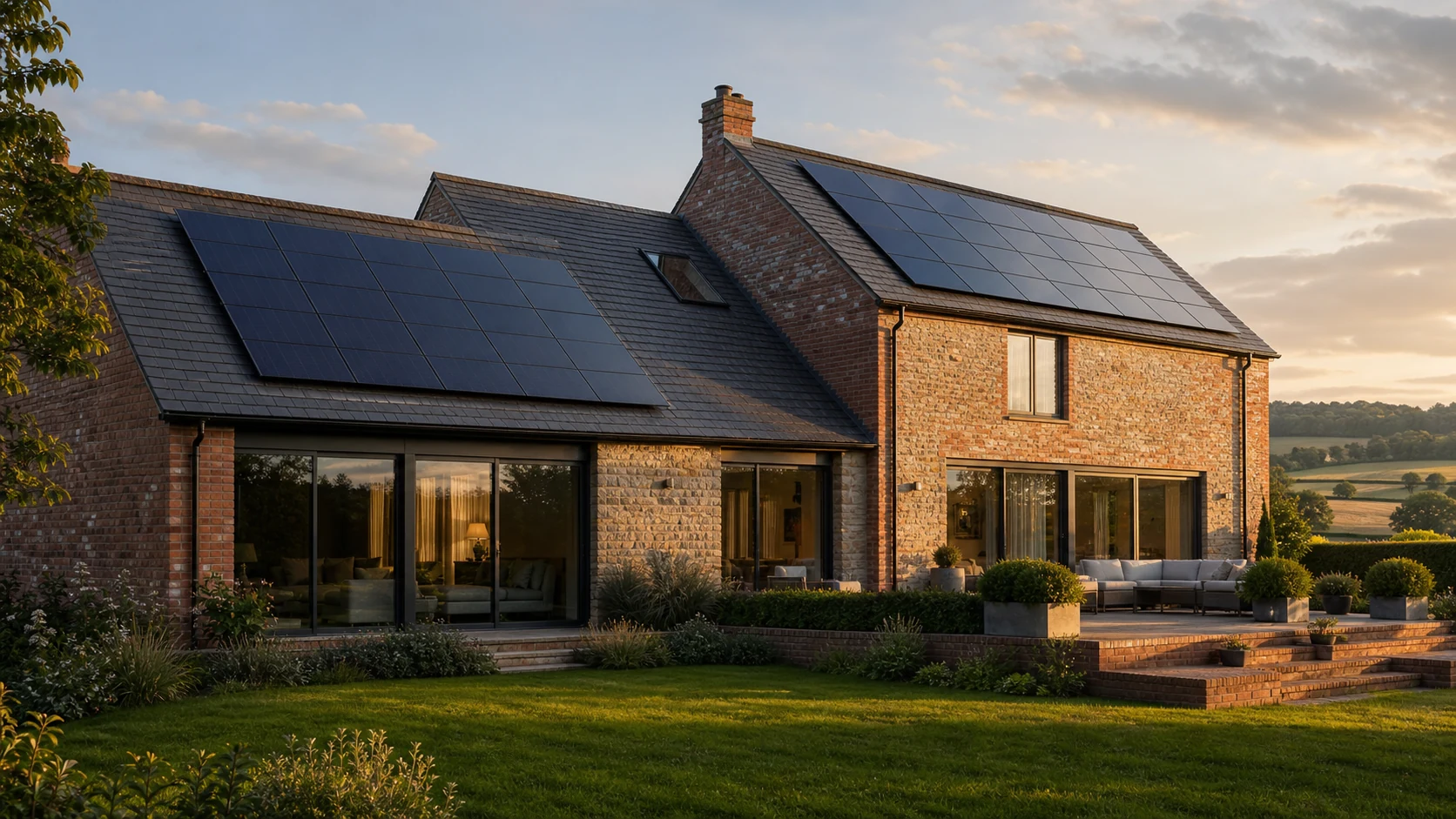 Installation photovoltaïque achevée sur deux pans d’une maison tarnaise